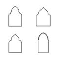 Mosque window vector icon