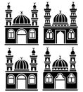 Mosques silhouettes Royalty Free Stock Photo