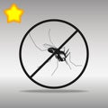 Mosquito ban black Icon button logo symbol