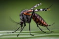 Mosquito bite close up diseases like Zika and Dengue emphasized