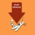 Mosquito carrier of dengue virus, zika virus, malaria. mosquitoes control concept.