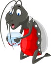 Mosquito cartoon. Bloodthirsty mosquitoes. Funny and adorable Royalty Free Stock Photo