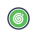 Mosquito coil logo design, insect repellent icon vector illustration Royalty Free Stock Photo