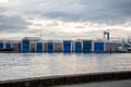 Mosquito Creek Marina boat garages Royalty Free Stock Photo