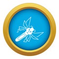 Mosquito icon blue vector isolated Royalty Free Stock Photo