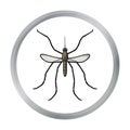 Mosquito icon in cartoon style on white background. Insects symbol stock vector illustration. Royalty Free Stock Photo