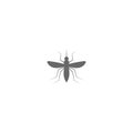 Mosquito icon flat design template vector illustration Royalty Free Stock Photo