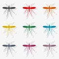 Mosquito Icon Flat Graphic Design - Illustration Royalty Free Stock Photo