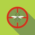 Mosquito icon, flat style