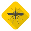 Mosquito icon with long shadow