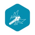 Mosquito icon, simple style Royalty Free Stock Photo