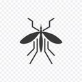 Mosquito icon. Stock vector illustration on white background Royalty Free Stock Photo