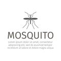 Mosquito icon vector. Vector graphic