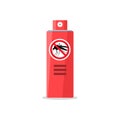 Mosquito insect reppelent bottle icon. Bug and mosquito reppelent spray aerosol prevention