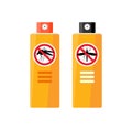 Mosquito insect reppelent bottle icon. Bug and mosquito reppelent spray aerosol prevention