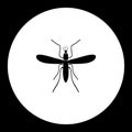 Mosquito insect simple black and green icon