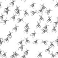 Mosquito pattern black and white