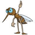 Mosquito With Raised Hand Royalty Free Stock Photo