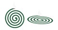 Mosquito Repellent Coil Icon.Killer of insects, mosquitoes, flies. smoldering incense spiral