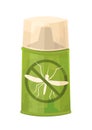 Mosquito repellent spray in cartoon style isolated