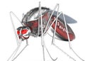 Mosquito. Robot bloodsucker. Isolated on white. Royalty Free Stock Photo
