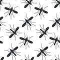 Mosquito seamless pattern