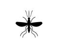 Mosquito silhouette realistic insect vector design and illustration.