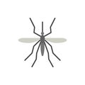 Mosquito insect bite single flat color vector icon