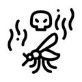 Mosquito Skull Icon Vector Outline Illustration