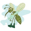 Mosquito with syringe Royalty Free Stock Photo