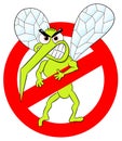 Mosquito warning sign Royalty Free Stock Photo