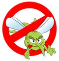 Mosquito warning sign Royalty Free Stock Photo