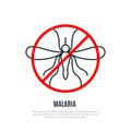 Mosquitoes prohibition sign.