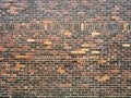 Moss-Adorned Brick Texture Background Royalty Free Stock Photo