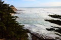 Moss Beach Half Moon Bay California Scenic View of Ocean Waves Royalty Free Stock Photo