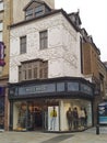 Moss Bros store in Newcastle city centre with ornate plaster facade
