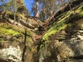 Moss covered bluffs in Shawnee National Forest Royalty Free Stock Photo