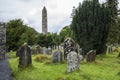 Moss-covered gravestones. Ireland