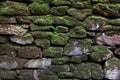 Moss Covered Rock Wall Background Texture Royalty Free Stock Photo