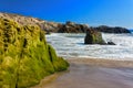 Moss Covered Rocks at Leo Carillo State Beach