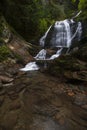 Beautiful waterfall and forest in New England, USA Royalty Free Stock Photo