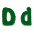 Moss green letter D
