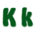 Moss green letter K