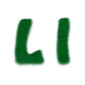 Moss green letter L Royalty Free Stock Photo