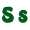 Moss green letter S