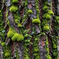 The moss grows in clusters, adding a plush appearance to the surface Royalty Free Stock Photo