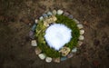 Moss and River Stone Rocks Nature Newborn photography digital ba