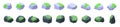 Moss stones icons set isometric vector. Swamp lichen rock Royalty Free Stock Photo