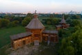 Moss tower in the museum of wooden architecture in Kolomenskoye.