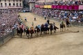 Mossa or Start of the Palio di Siena Race Royalty Free Stock Photo